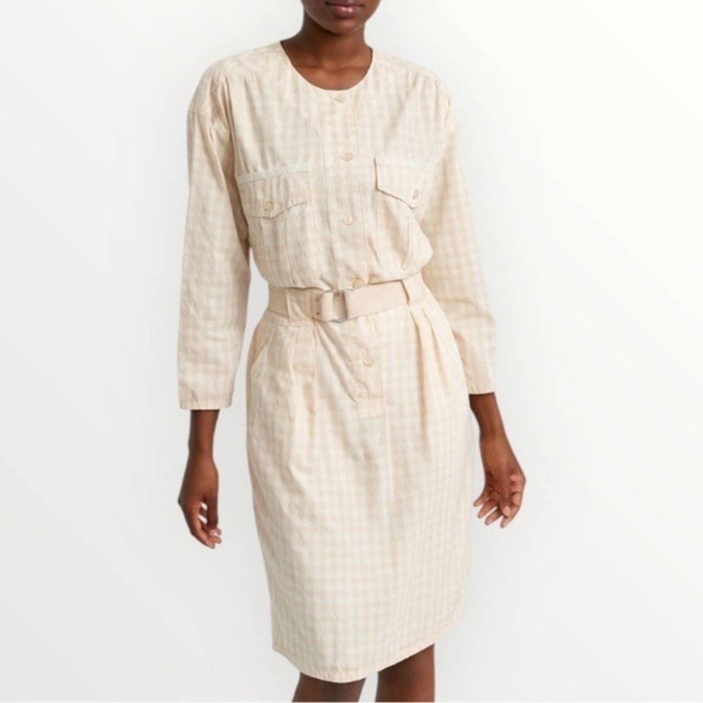 Bugle boy vintage 80’s checkered power shirt dress